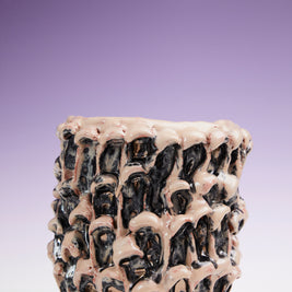 Ceramic Vase in Metallic Mineral Blush “Medium” 19cm, Onda serie