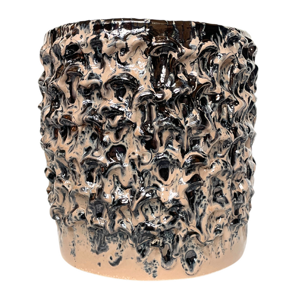 Ceramic Vase in Metallic Mineral Blush “Medium” 20cm, Onda serie