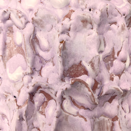 Close-up view of the Ceramic Vase in Lilac Bubble & Matte Mauve, emphasizing its soft pastel texture, peachy hues, and the artisanal matte finish.