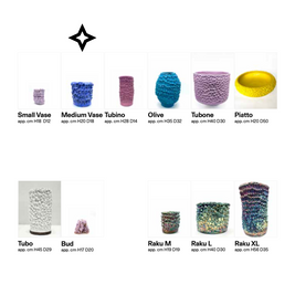 Infographic highlighting the key features of the Ceramic Vase in Translucent Honey, including its texture, craftsmanship, and limited edition status in the Onda Series.