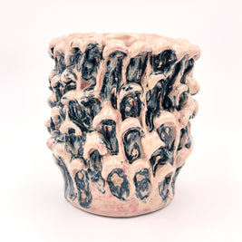 Ceramic Vase in Metallic Mineral Blush “Medium” 19cm, Onda serie