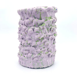 Ceramic Vase in Lilac Bubble & Matte Pistache, “Medium” 25cm, Onda serie